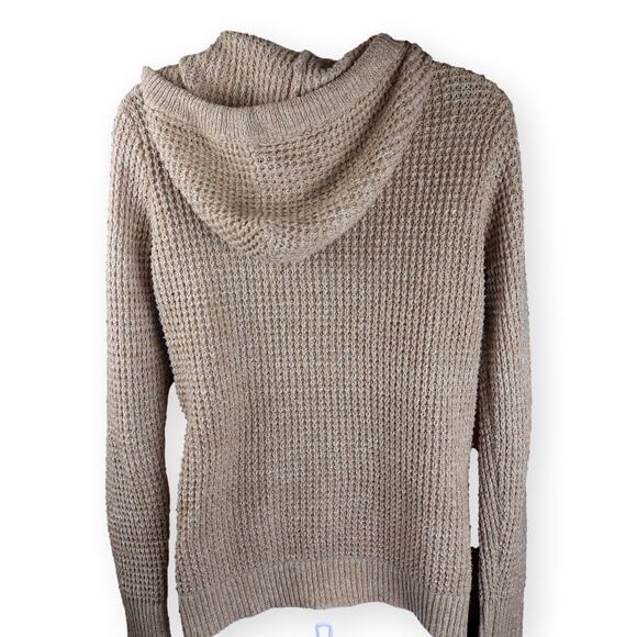 Staccato Beige Hoodie Pullover Button Sweater S - Picture 9 of 11